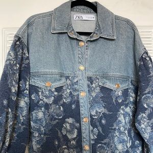 Zara oversized shirt jacket